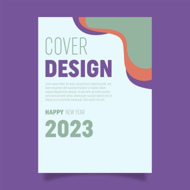 Vector book cover design template for new year celebration. Perfect for business promotions, presentation displays and book covers.