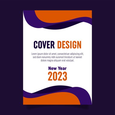 Vector book cover design template for new year celebration. Perfect for business promotions, presentation displays and book covers.