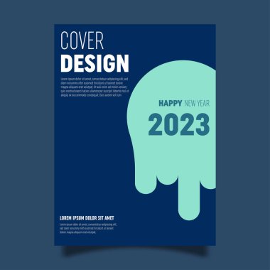 Vector book cover design template for new year celebration. Perfect for business promotions, presentation displays and book covers.