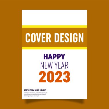 Vector book cover design template for new year celebration. Perfect for business promotions, presentation displays and book covers.