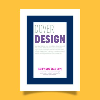 Vector book cover design template for new year celebration. Perfect for business promotions, presentation displays and book covers.