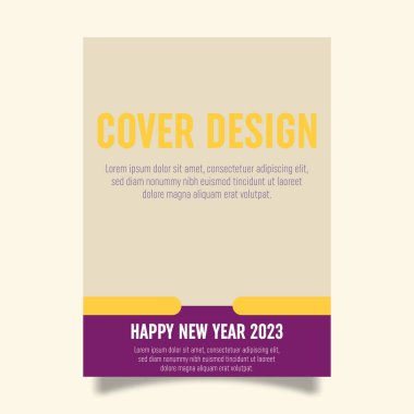 Vector book cover design template for new year celebration. Perfect for business promotions, presentation displays and book covers.