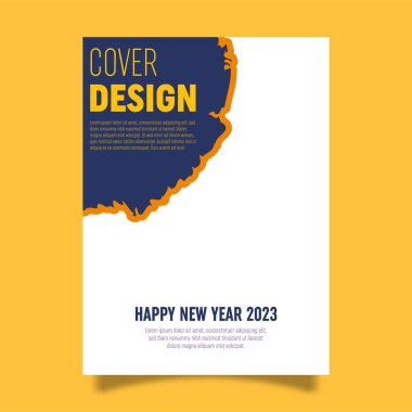 Vector book cover design template for new year celebration. Perfect for business promotions, presentation displays and book covers.