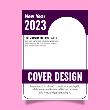 Vector book cover design template for new year celebration. Perfect for business promotions, presentation displays and book covers.