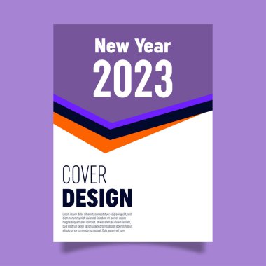 Vector book cover design template for new year celebration. Perfect for business promotions, presentation displays and book covers.
