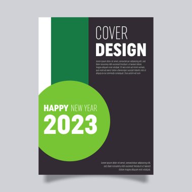 Vector book cover design template for new year celebration. Perfect for business promotions, presentation displays and book covers.