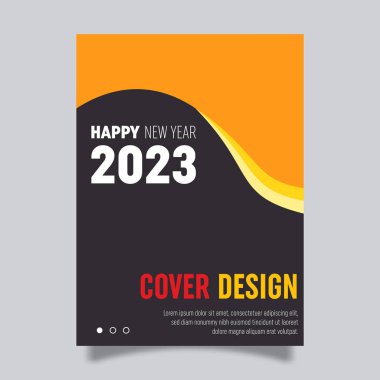 Vector book cover design template for new year celebration. Perfect for business promotions, presentation displays and book covers.