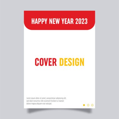 Vector book cover design template for new year celebration. Perfect for business promotions, presentation displays and book covers.