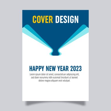 Vector book cover design template for new year celebration. Perfect for business promotions, presentation displays and book covers.