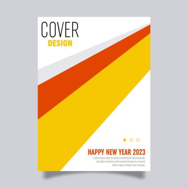 Vector book cover design template for new year celebration. Perfect for business promotions, presentation displays and book covers.