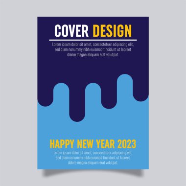 Vector book cover design template for new year celebration. Perfect for business promotions, presentation displays and book covers.