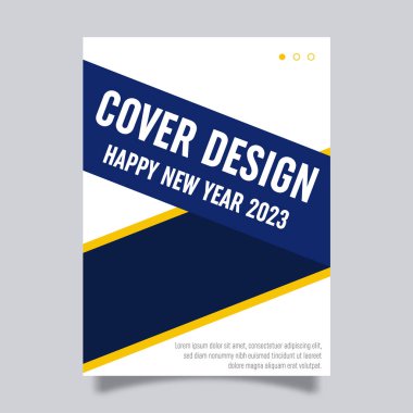 Vector book cover design template for new year celebration. Perfect for business promotions, presentation displays and book covers.