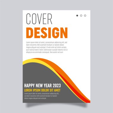 Vector book cover design template for new year celebration. Perfect for business promotions, presentation displays and book covers.