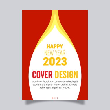 Vector book cover design template for new year celebration. Perfect for business promotions, presentation displays and book covers.