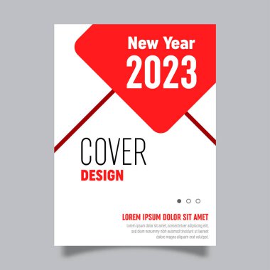 Vector book cover design template for new year celebration. Perfect for business promotions, presentation displays and book covers.