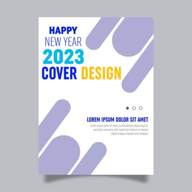 Vector book cover design template for new year celebration. Perfect for business promotions, presentation displays and book covers.