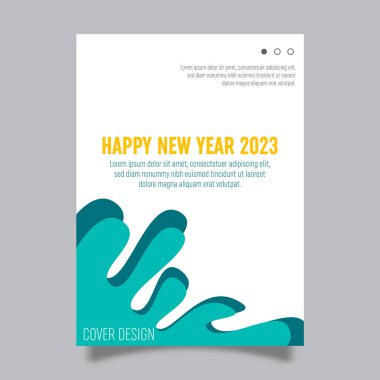 Vector book cover design template for new year celebration. Perfect for business promotions, presentation displays and book covers.