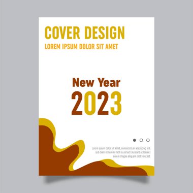 Vector book cover design template for new year celebration. Perfect for business promotions, presentation displays and book covers.
