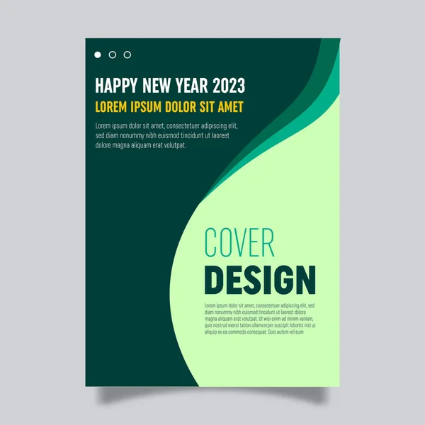 Vector book cover design template for new year celebration. Perfect for business promotions, presentation displays and book covers.