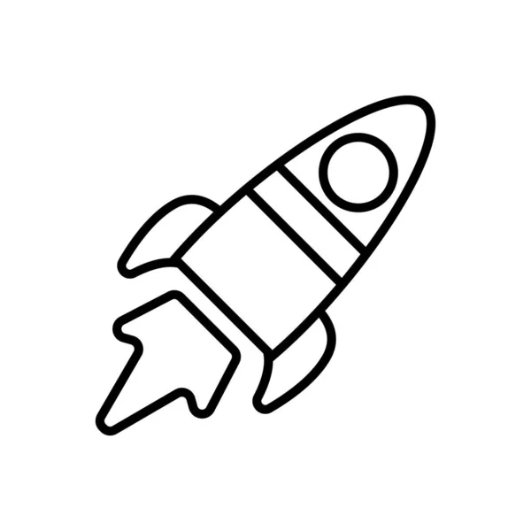 Simple Vecteur Icône Fusée Rayée Pour Les Astronautes Société Spatiale — Image vectorielle