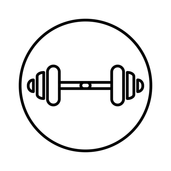 Hantel Icon Design Hanteln Für Sporthallen Fitness Gesundheit Und Aktivität — Stockvektor