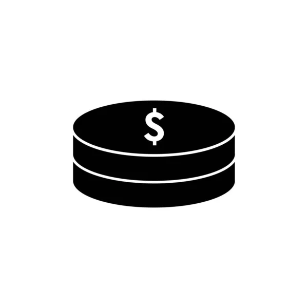 Geld Liniensymbolvektor Zahlungssystem Münzen Und Dollarcent Inbound Isoliert Auf Weißem — Stockvektor