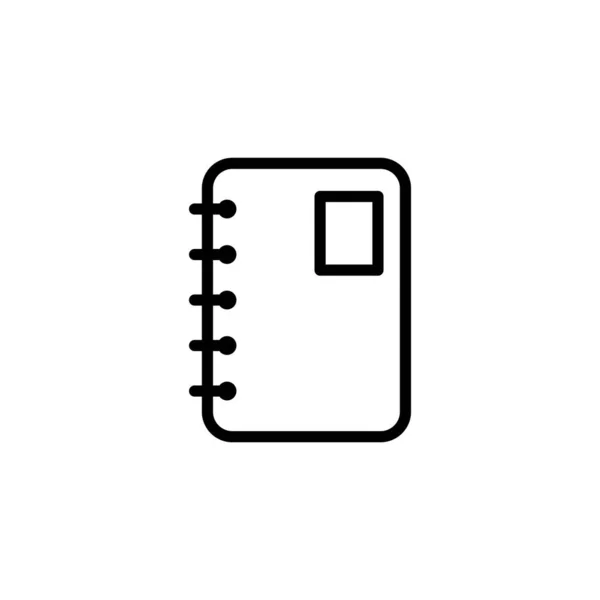 Icono Línea Del Cuaderno Símbolo Esquema Alta Calidad Para Diseño — Vector de stock
