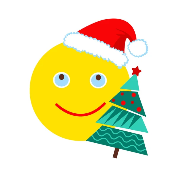 Emotion Smiley Christmas Tree — Stock Vector