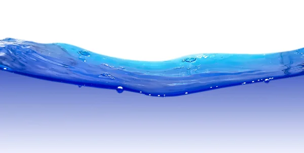 Голубая Волна Воды Центре Изображения Белый Фон Вверху Светло Синий — стоковое фото
