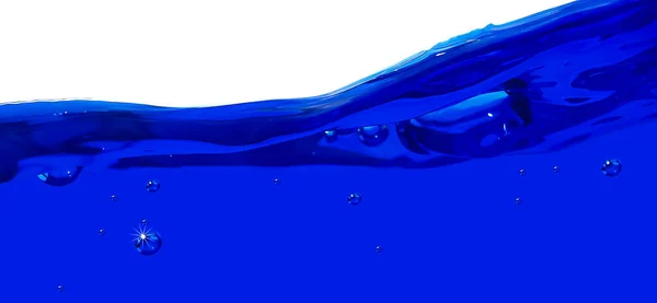 Блакитні Водяні Бризки Ізольовані Білому Тлі — стокове фото