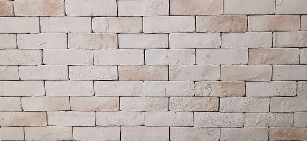 Seamless Surface White Brick Block Wall Old Style Thailand — стоковое фото