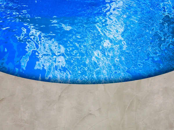 Loft Cement Surface Image Semicircular Shapes Shadows Blue Pool — Stockfoto