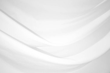 Beyaz dalga ve yumuşak gölge. İzole edilmiş durumda soyut arkaplan.