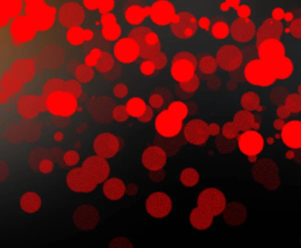 Red Bokeh Circle Black Background Close Virus Cell Microscope Abstract — Stock Photo, Image