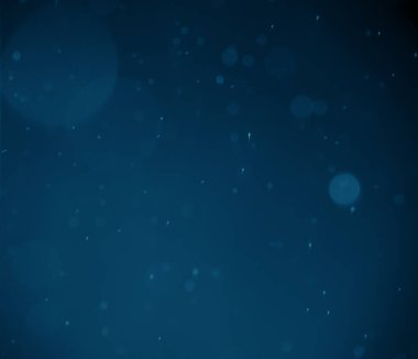 İllüzyon. Sprey ve bulanık, koyu mavi arkaplandan küçük ve büyük yuvarlak bokeh.