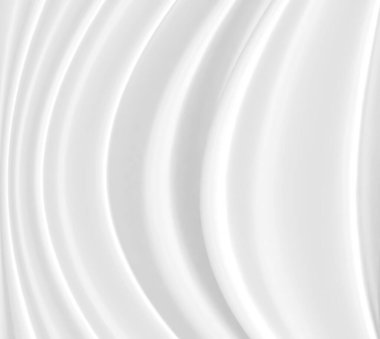 Beyaz arkaplan, düz kıvrımlar ve açık gri gölgeler.