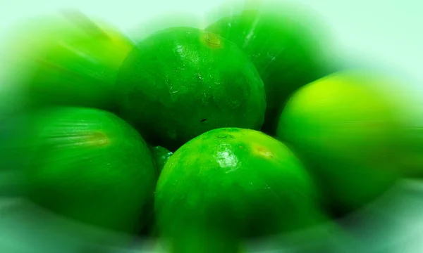 Abstract Illustration Green Citrus Common Lime Stack Motion Blur — Stock Photo, Image
