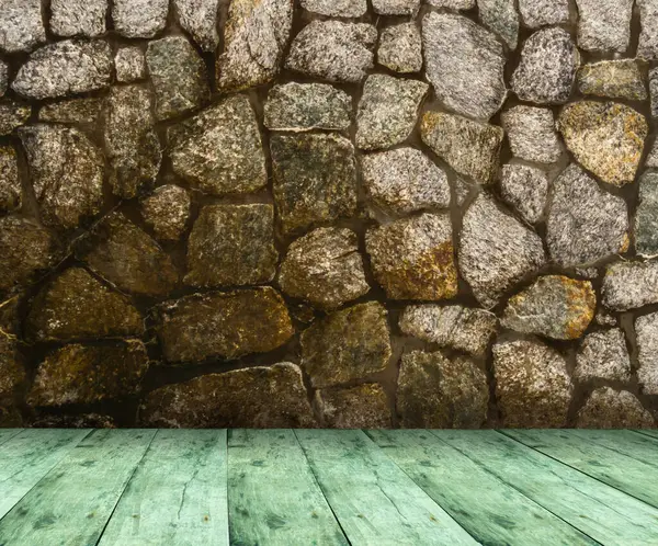 Grunge Stone arka planı. Boş beton dokusu ve aydınlığıyla eski ahşap zemin.