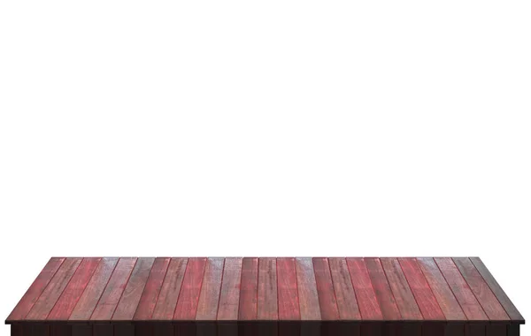 Drewniany Stół Perspektywa Izolowane Białe Tło Abstrakcyjne — Zdjęcie stockowe