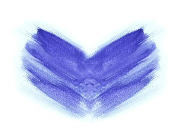 Pintura Aquarela Azul Forma Seta Isolado Fundo Branco Espaço Cópia — Fotografia de Stock
