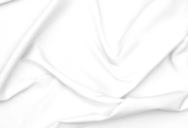 Ondulações Curva Pano Branco Textura Seda Cetim Fundo Tecido Brilhante — Fotografia de Stock