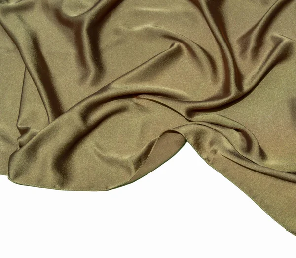 Curtain brown wave and soft shadow. white background, copy space and isolated