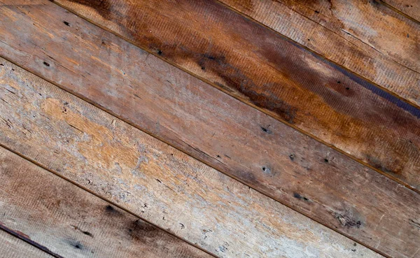 Old Wooden Planks Surface Arranged Obliquely — Stockfoto