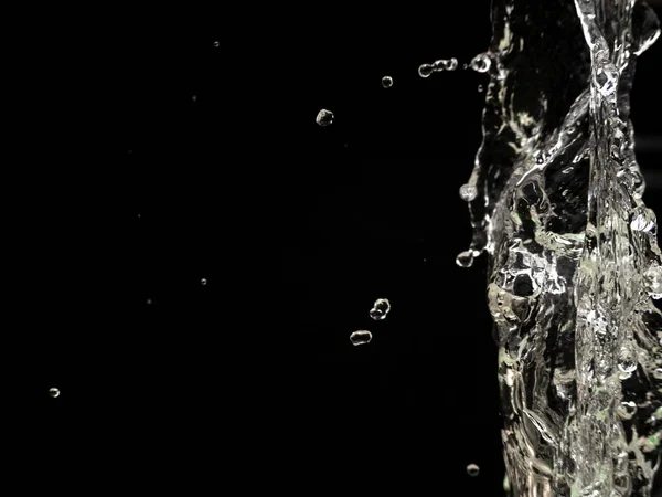 Sponge on the ripple surface. Natural and beautiful air bubbles on the water surface. Many bubbles under water. Natural black background.