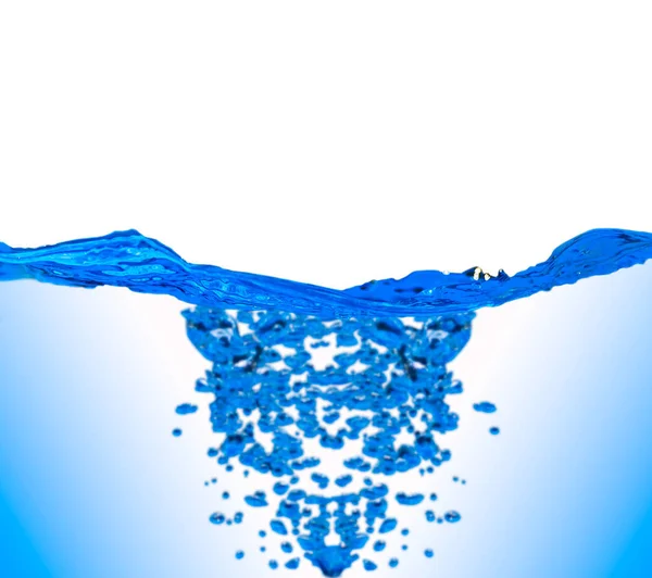 Водні Хвилі Повітряні Бульбашки Багато Підводних Губок Білого Світло Блакитного — стокове фото
