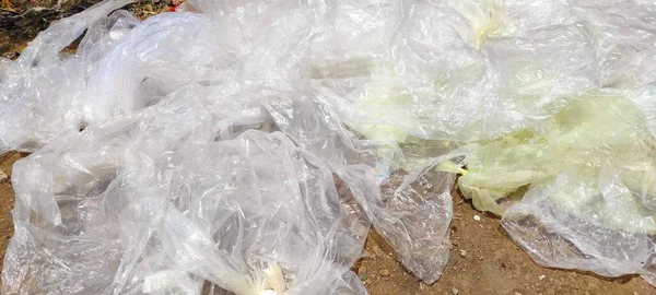 Photo of transparent white plastic waste at a factory in the Cikancung area, Indonesia