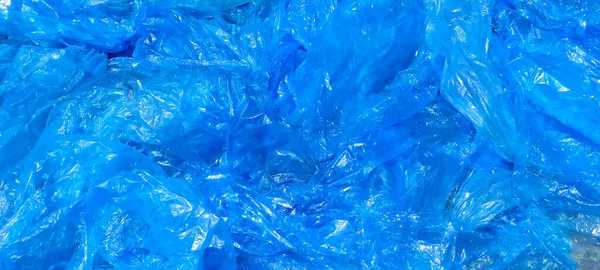 Photo Déchets Plastiques Bleus Transparents Dans Une Usine Région Cikancung — Photo