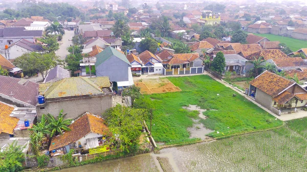 Vista Aérea Panorâmica Usando Drones Céu Área Residencial Rancaekek Indonésia — Fotografia de Stock