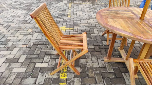 Туристической Зоне Индонезийского Города Чикаленгка Произошло Обрушение Деревянного Кресла — стоковое фото