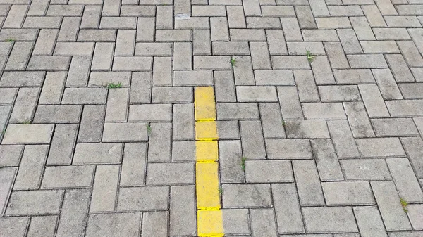 Fundo Desfocado Abstrato Blocos Pavimentação Instalados Longo Estrada Área Turística — Fotografia de Stock